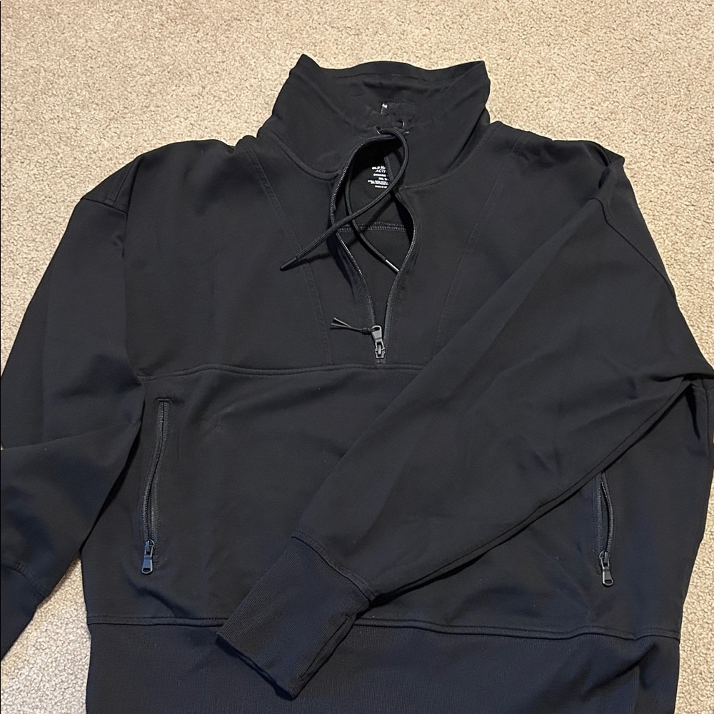Old Navy Black Quarter-Zip Sweatshirt
